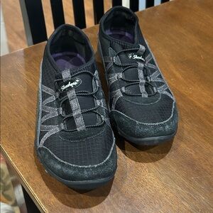 Skechers Black and Gray slip on Shoes